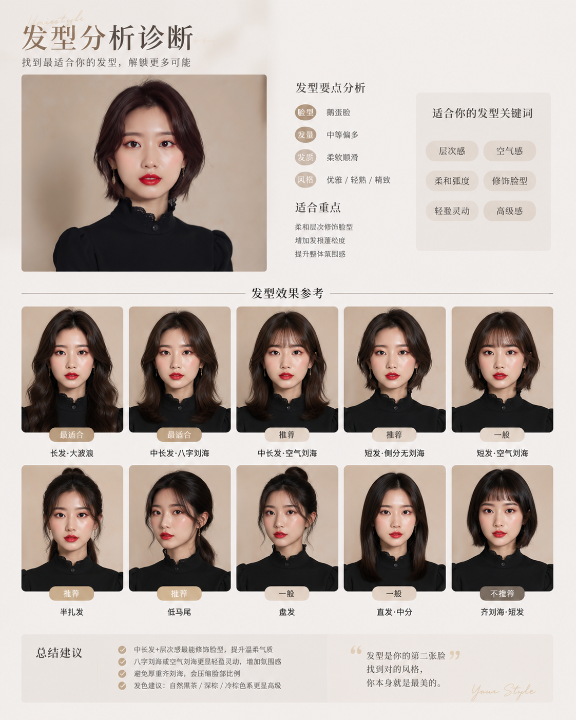 Style diagnosis avatar example